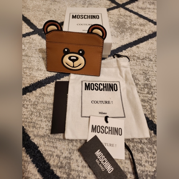 MOSCHINO Brown Teddy Bear Card Holder - Picture 4 of 6